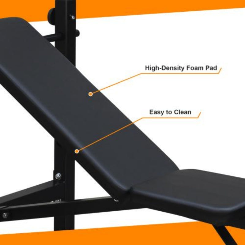Olympic Weight Bench with Squat Rack – Home Gym Trainer