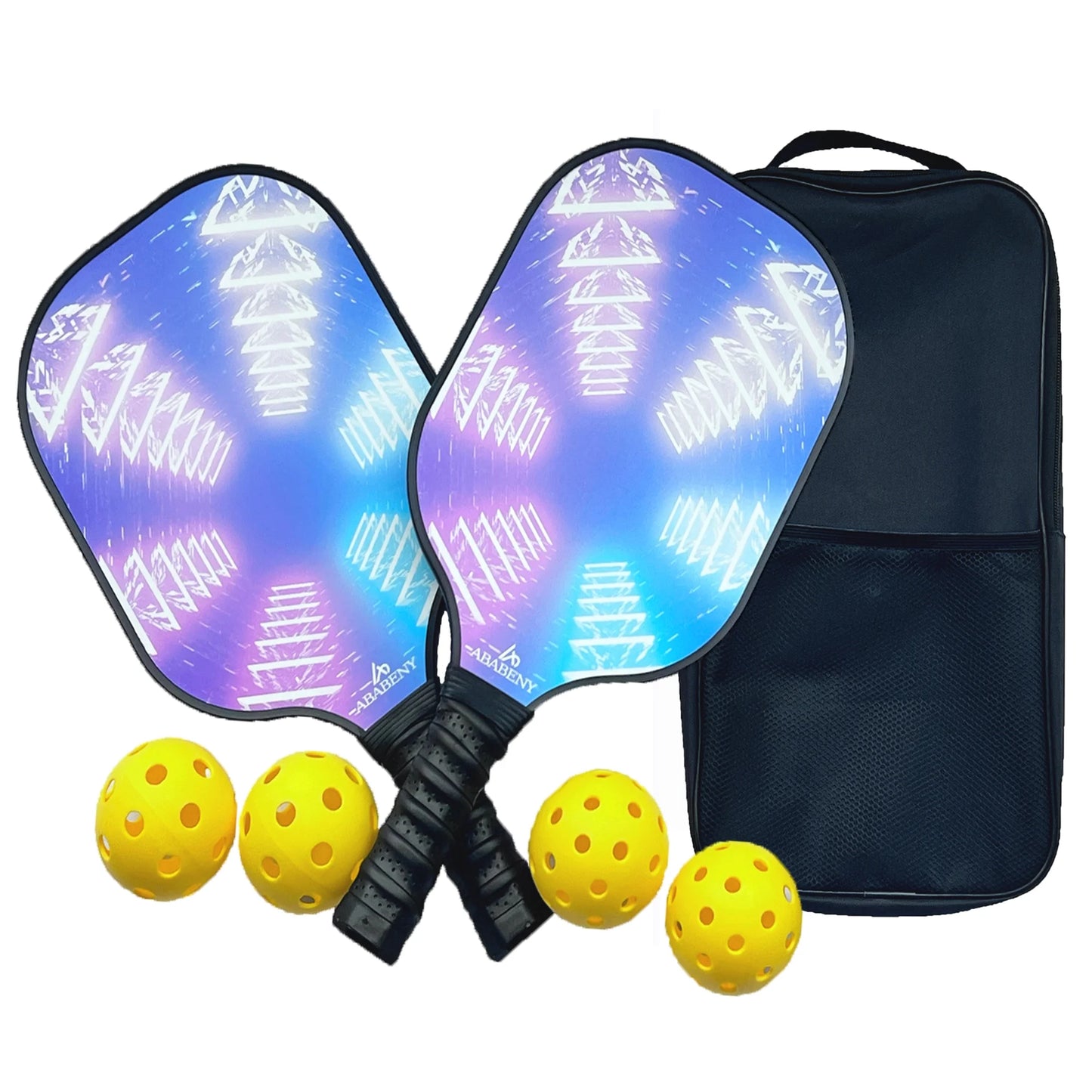 Pickleball Paddles Set of 2, USAPA Approved Fiberglass Surface Pickleball Set with Pickleball Rackets, Lightweighted Pickle Ball Paddle Set For Men Women with 4 Pickle Balls, Carrying Bag