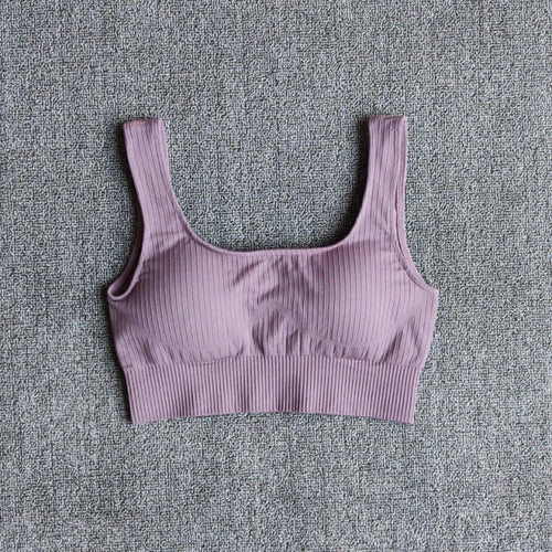 Yoga Bra Vital Seamless Sports Bra Medium Support Running Racerback