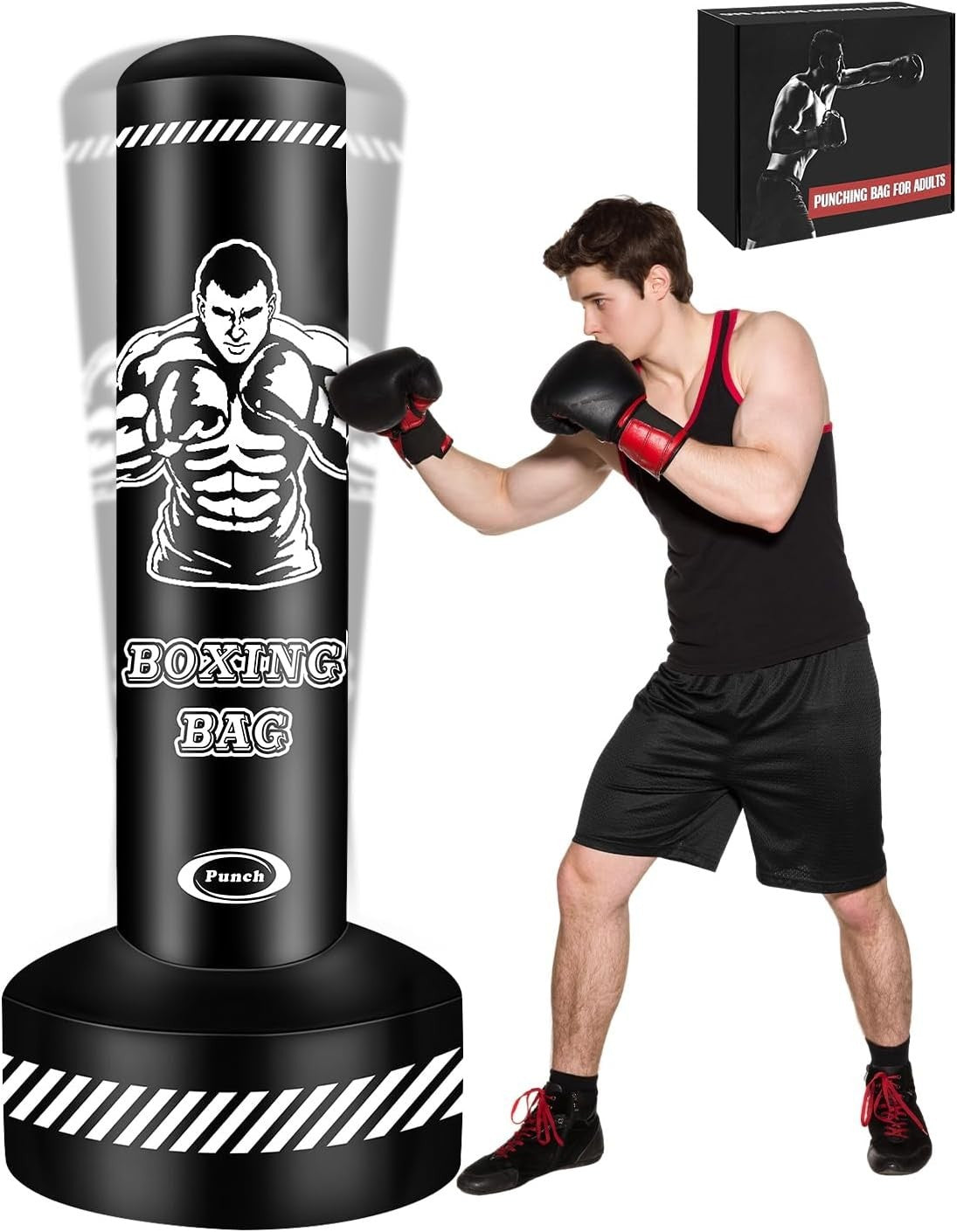 Heavy Punching Bag Boxing Free Standing Fitness MMA Fitness Training Equipment