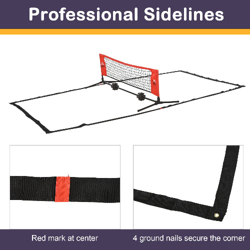 10ft Portable Multi-Sport Training Net – Perfect for Soccer Tennis, Pickleball & More