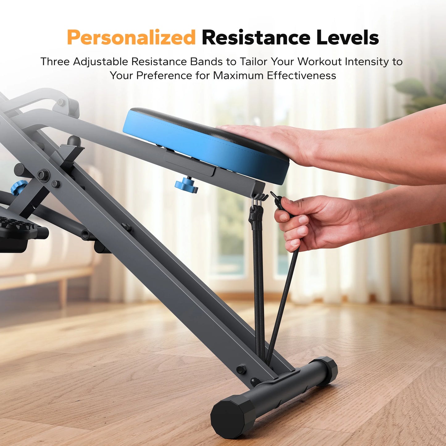 Deep Squat Machine, Adjustble Glutes Workout Equipment for Home Gym, 350 Lbs Capacity