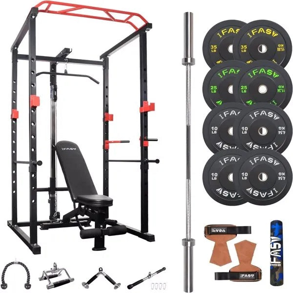Premium Multi-Use Power Cage for Home Gym with Adjustable Ra