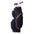 Black and orange golf cart bag with 14-way organizer divider, multiple pockets, handles, dust cover, and detachable straps
