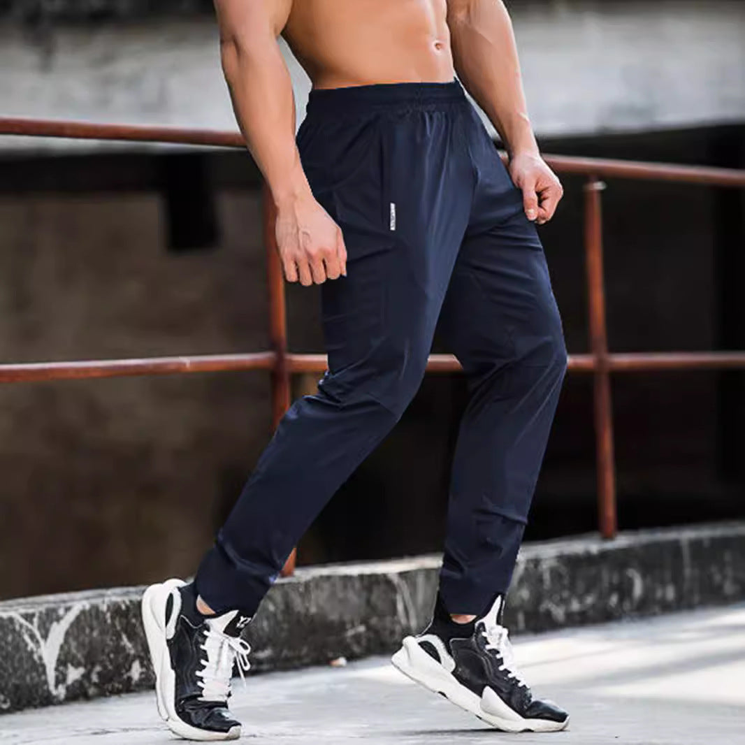 Men’s Outdoor Ice Silk Pants – Thin Quick‑Dry Exercise Wear