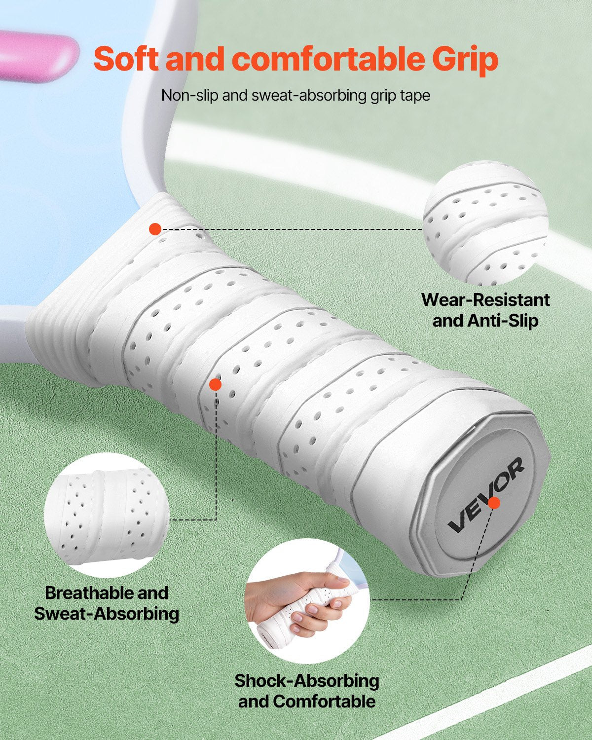 Kids Pickleball Paddle – Lightweight Youth Fiberglass Paddle with Small Grip & Cute Pattern (Child Size for Boys & Girls)