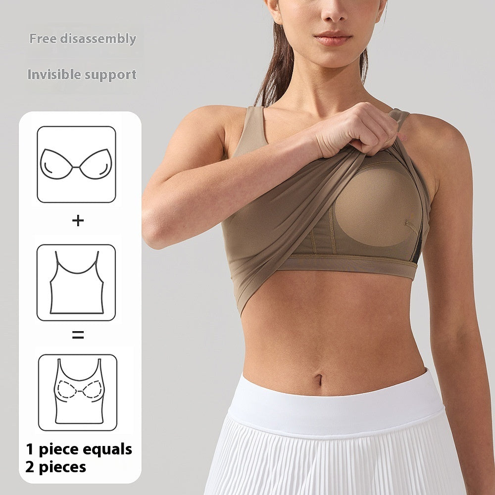 High Elasticity Shock-absorbing Fitness Bra With Breathability