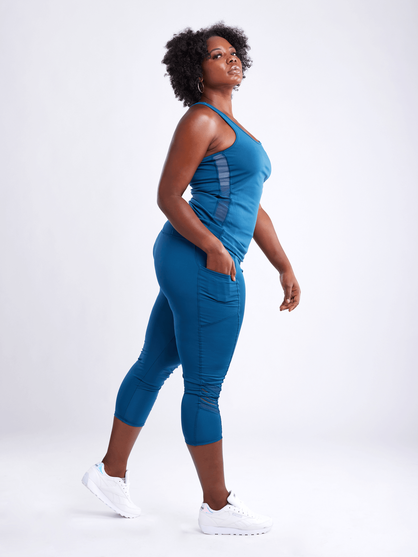 JupiterGear High-Waisted Pilates Leggings with Side Pockets & Mesh Pan