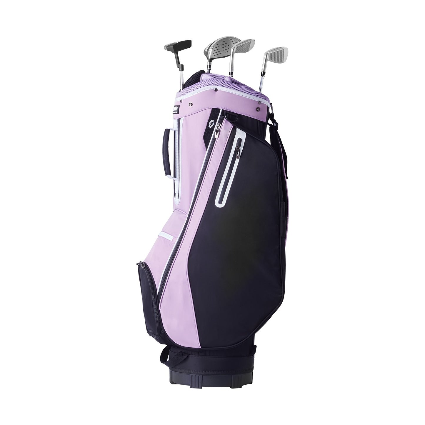Golf Cart Bag With 14 Way Organizer Divider Top, 36” Multiple Pockets Premium Cart Bag, Durable Golf Bags With Handles & Dust Cover & Detachable Strap For Men & Women, Black Purple