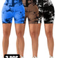 3 Pack 3-ROW HOOK Seamless Tie Dye Tummy Control Leggings Shape Body Slim Scrunch Butt Lifting Fitness Sports Shorts