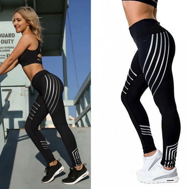 Radiant Aura: Women’s Fitness Glow Leggings – Milk Silk Performance