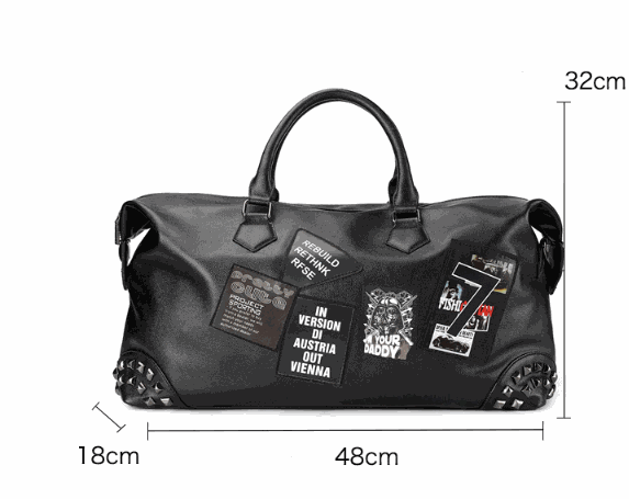 Leather gym bag