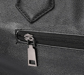 High-quality thick PU leather gym bag with adjustable shoulder strap and multiple compartments