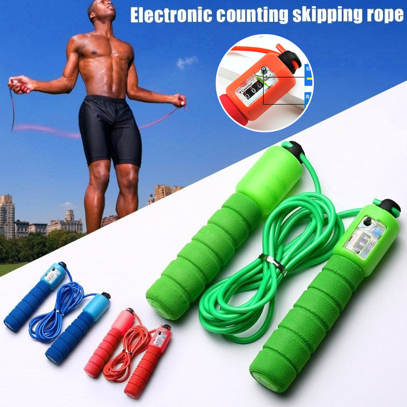 Skipping Rope With Counter Adjustable Length Counter Wear-resistant