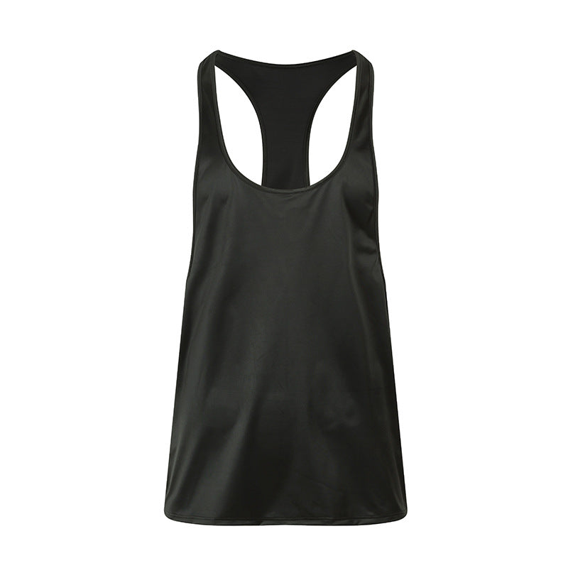 Premium Moisture-Wicking Black Fitness Tank Top by GearUp
