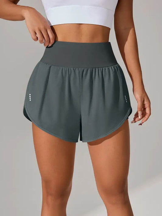 High-Waisted Ruffle Hem Shorts