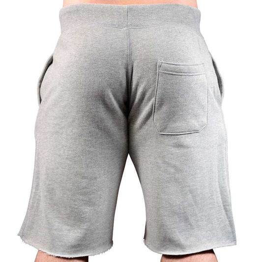 Men's sports leisure cotton running workout printed shorts on model