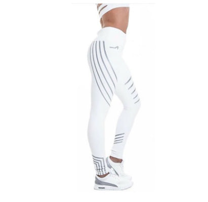 Radiant Aura: Women’s Fitness Glow Leggings – Milk Silk Performance