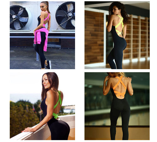 Backless One‑Piece Sport Suit – Women’s Gym & Yoga Jumpsuit
