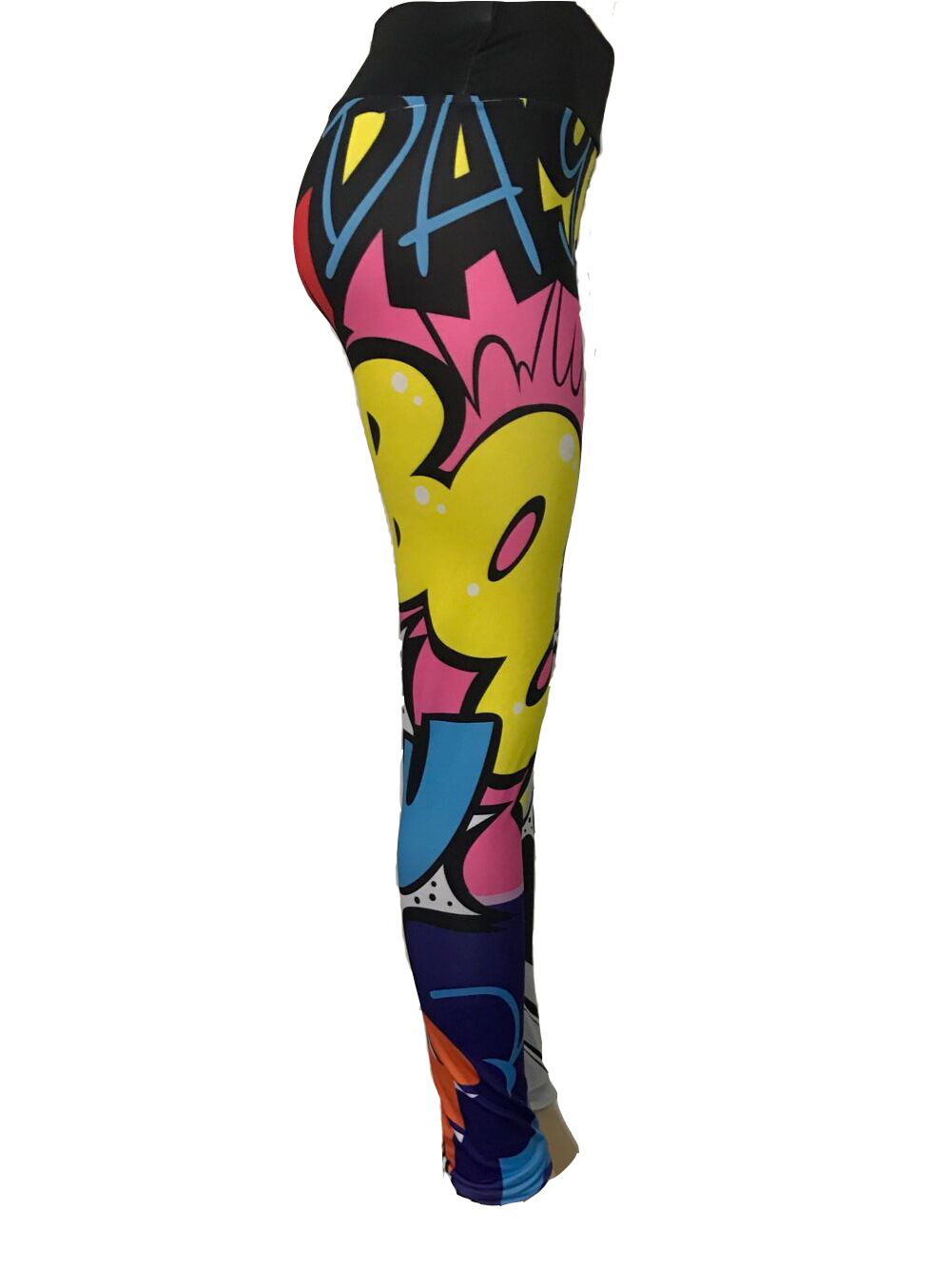 Pop-Art Sculpt Women's 3D Printed Leggings – Vibrant Fit