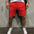 Men's Gym Sports Shorts in Orange - Lightweight Comfortable Training Fit | GearrUp