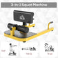 3-in-1 Padded Push Up Sit Up Deep Sissy Squat Machine Home Gym Fitness Equipment, Yellow