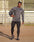 Black long sleeve men's zipper neck fitness shirt for gym and sports