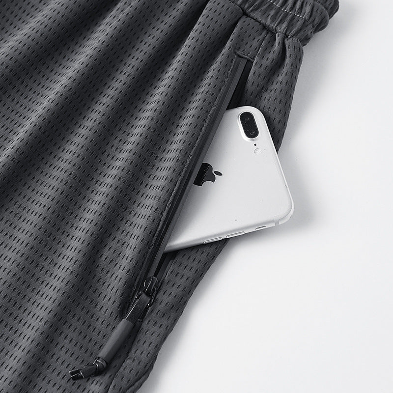 Ice-Frost Mesh Training Shorts – Breathable "Ice Silk" Cooling Tech