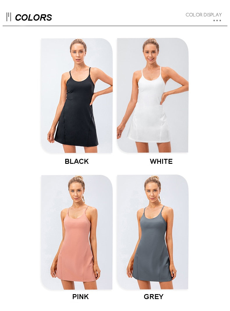 Women's tennis dress with shorts set, product detail 7