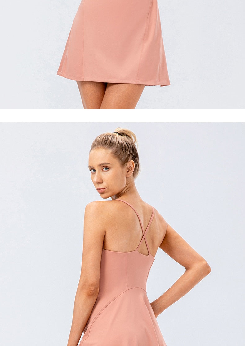 Women's tennis dress with shorts set, product detail 10