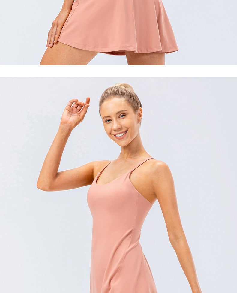 Women's tennis dress with shorts set, product detail 11