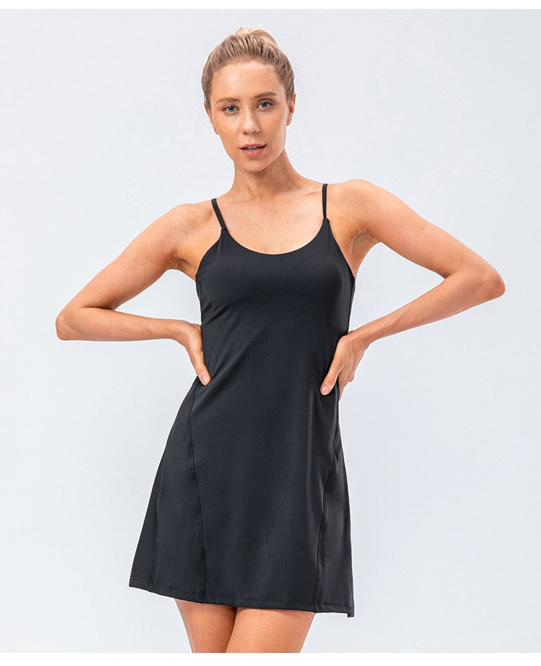 Women's tennis dress with shorts set, product detail 15