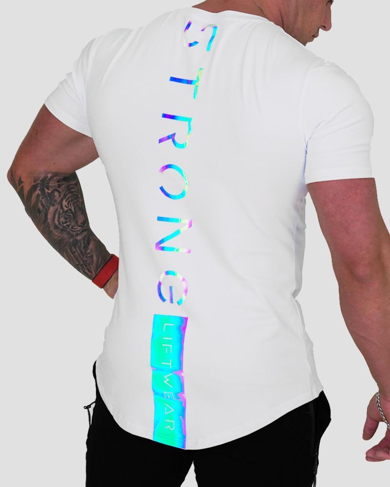 Men's slim-fit cotton gym t-shirt, detail view 12