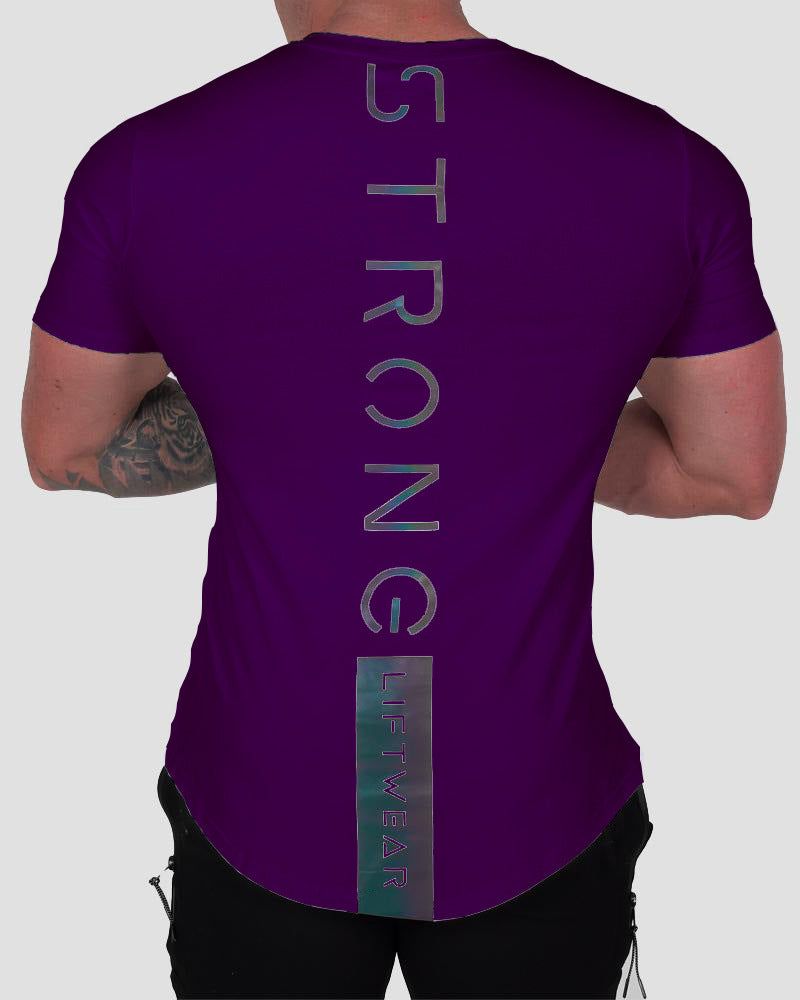Men's slim-fit cotton gym t-shirt, detail view 17