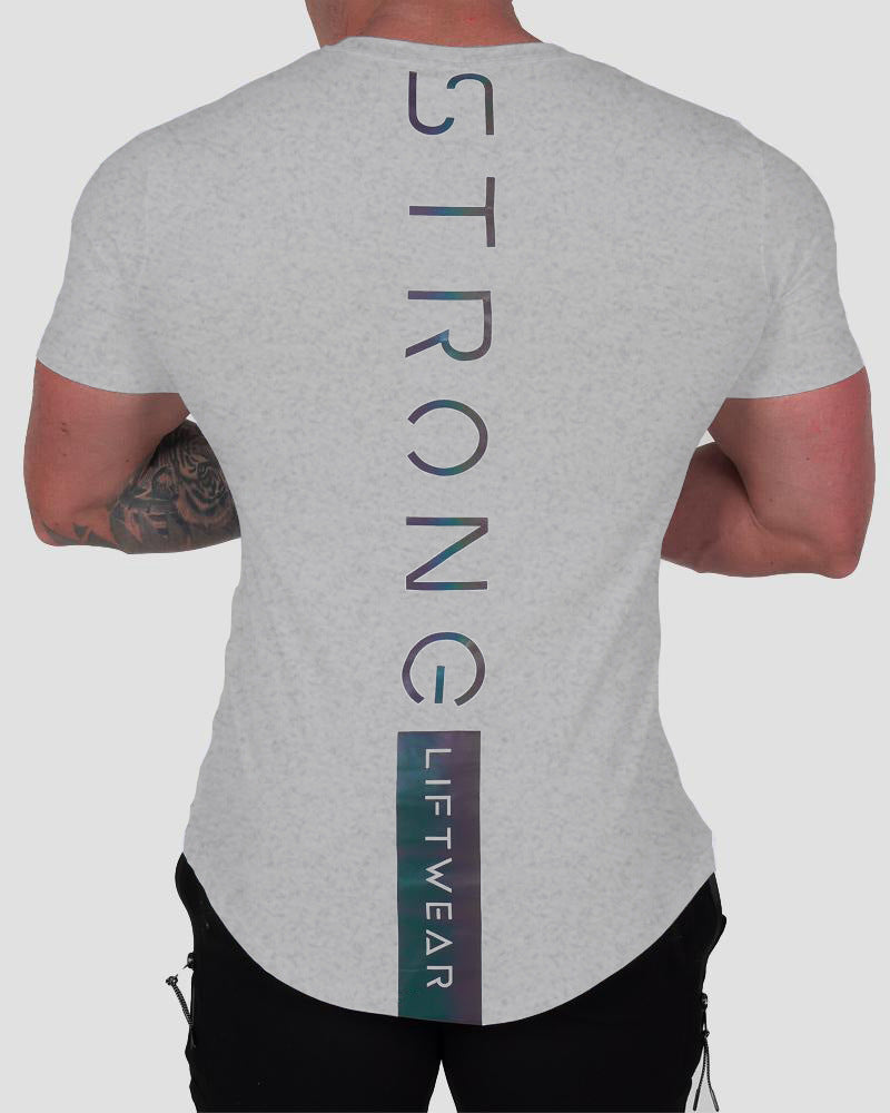 Men's slim-fit cotton gym t-shirt, detail view 22