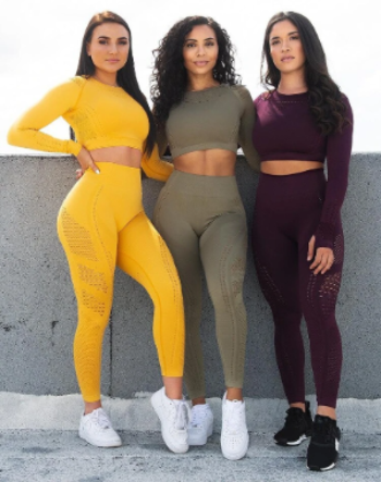2 Piece seamless yoga gym suit