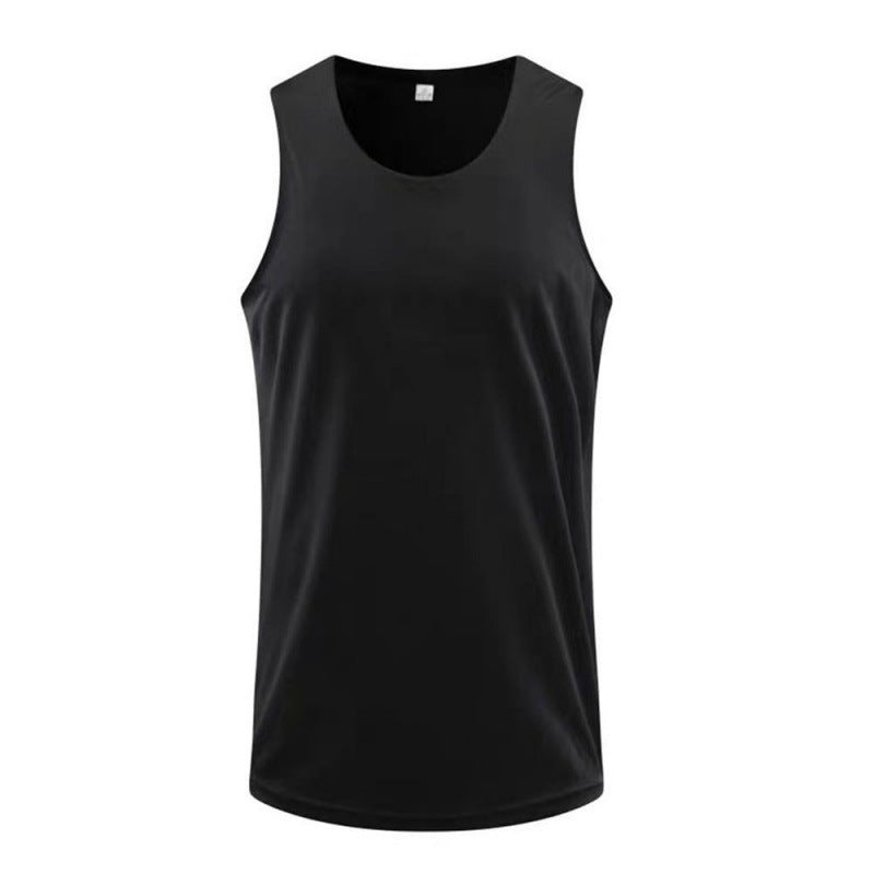 Men's breathable ice silk sports vest sleeveless workout t-shirt in multiple colors