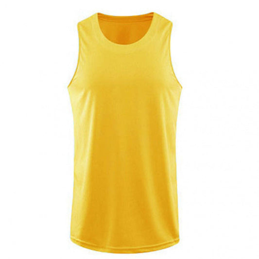 Men's breathable ice silk sports vest sleeveless workout T-shirt in various colors