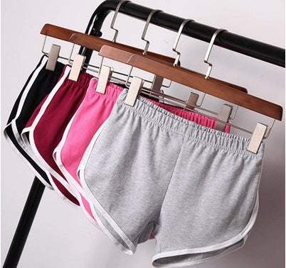 women wearing new casual summer skinny shorts with waistband