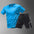 Vibrant blue Ice Silk sports suit with a modern design.