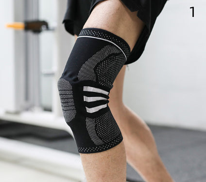 Compression Sports Knee Brace in Black - Breathable Athletic Support Worn on Knee | GearrUp