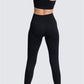 Dark Brown Solid Color Sports Bra and High Waist Leggings Active Set