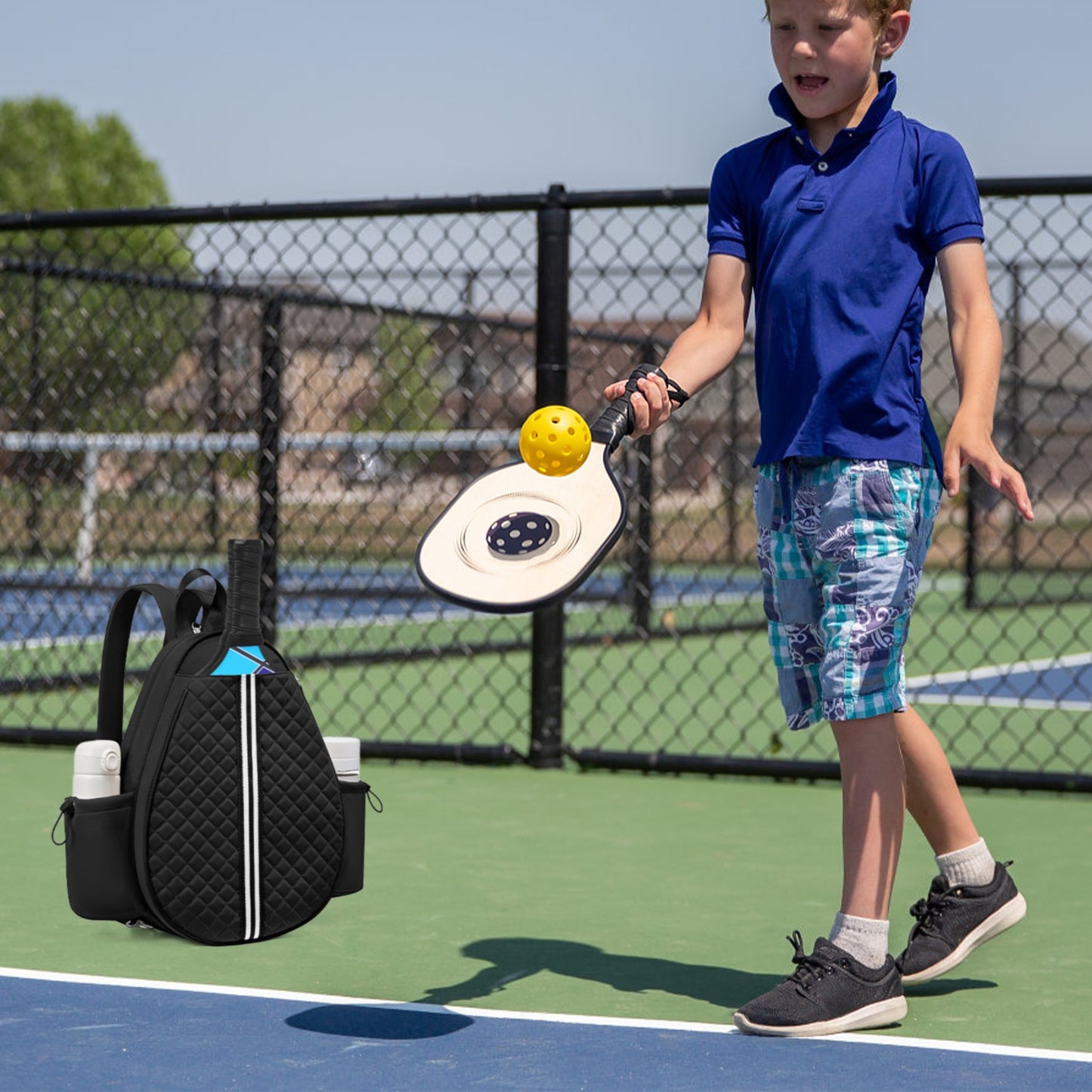 Waterproof Pickleball Sling Bag with Wet Pocket & Hidden Fence Hook – 2 Color Options