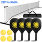22ft Pickleball Net System – Portable Regulation Set with 4 Paddles, 4 Balls & Carry Bag