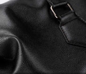 High quality thick PU leather gym bag with adjustable shoulder strap and multiple compartments for business and leisure use