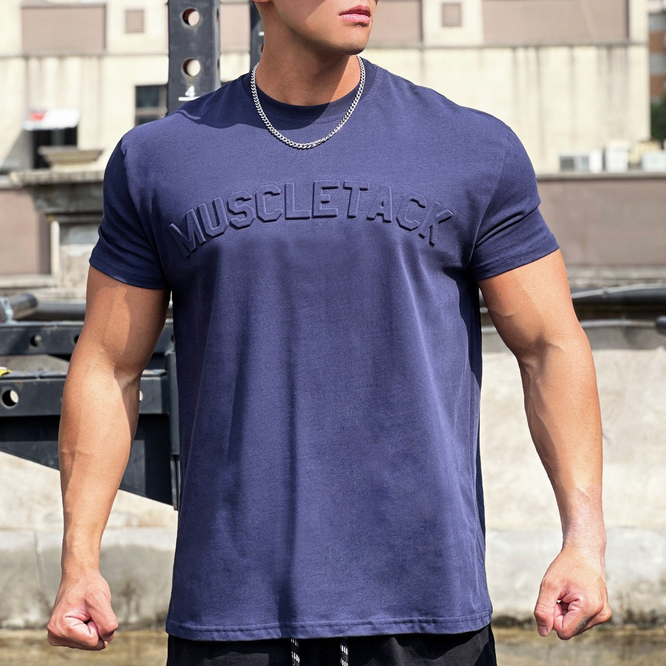 Men's sports loose cotton workout t-shirt in multiple colors with raglan sleeves for youth