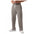 Male solid color elastic-waist drawstring sweatpants in multiple colors and loose fit style