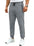 Men's sporty long pants casual zip-cuff sweatpants in gray and black colors