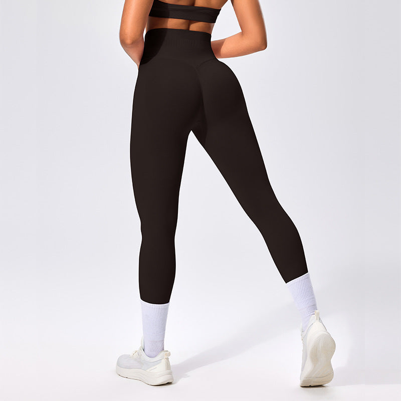 Sculpt & Texture: High-Waist Seamless Pleated Leggings