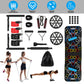 Multifunctional Push Up Board Home Strength Training Equipment With 15 Fitness Accessories Pilates Bar Resistance Band Roller Wheel Full Body Workout Home Gym Equipment